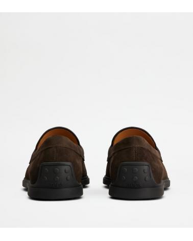 MOCASSIN TOD'S CUIR VELOURS MARRON