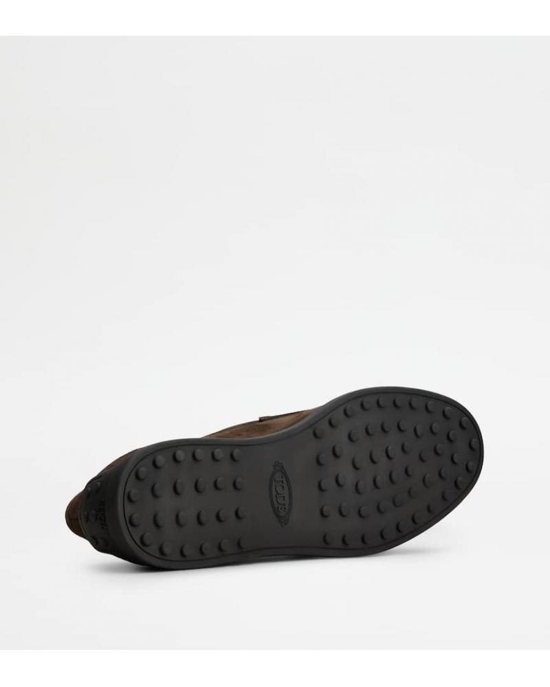 MOCASSIN TOD'S CUIR VELOURS MARRON