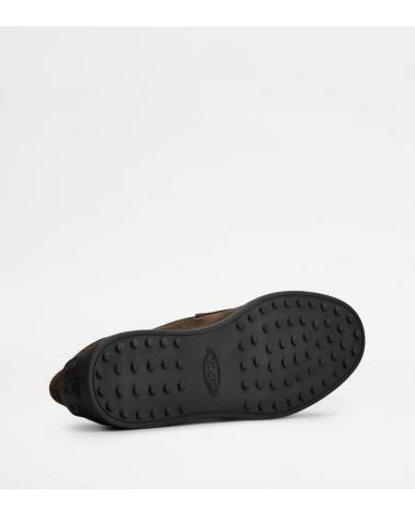 MOCASSIN TOD'S CUIR VELOURS MARRON
