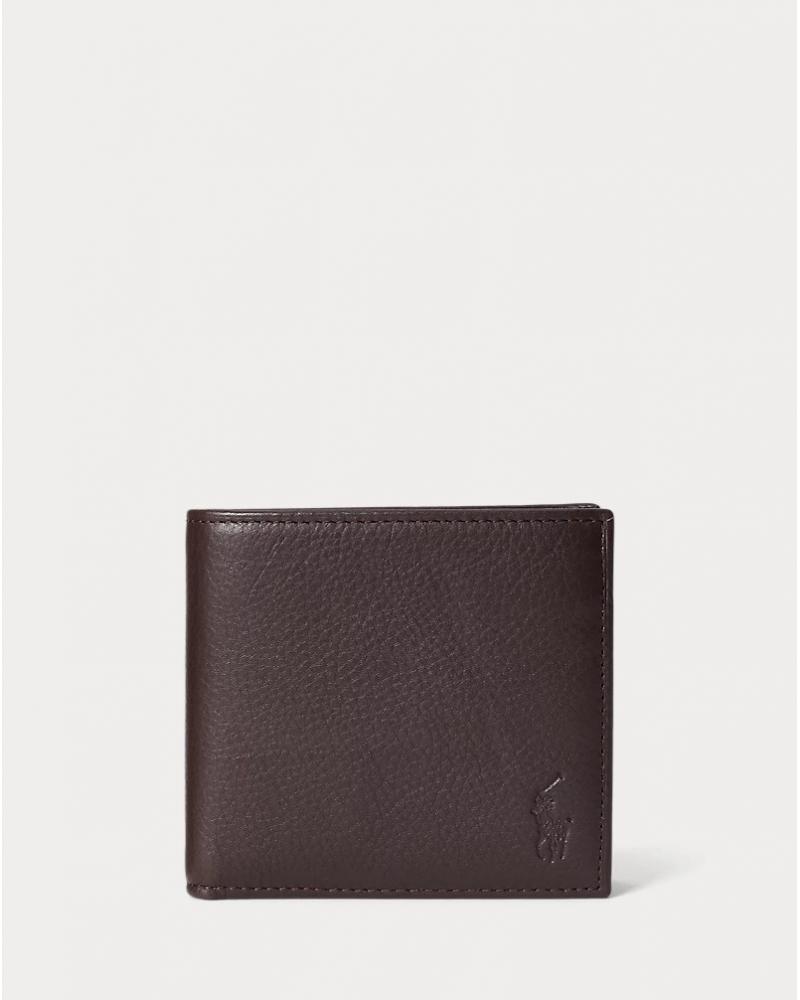 PORTE FEUILLE RALPH LAUREN MARRON