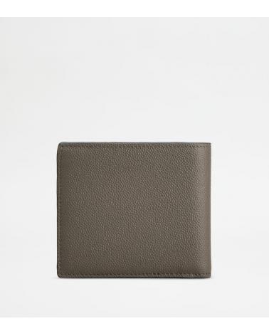PORTEFEUILLE TOD'S CUIR GRIS