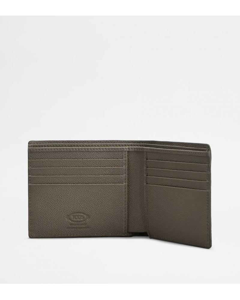 PORTEFEUILLE TOD'S CUIR GRIS