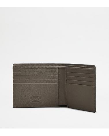PORTEFEUILLE TOD'S CUIR GRIS