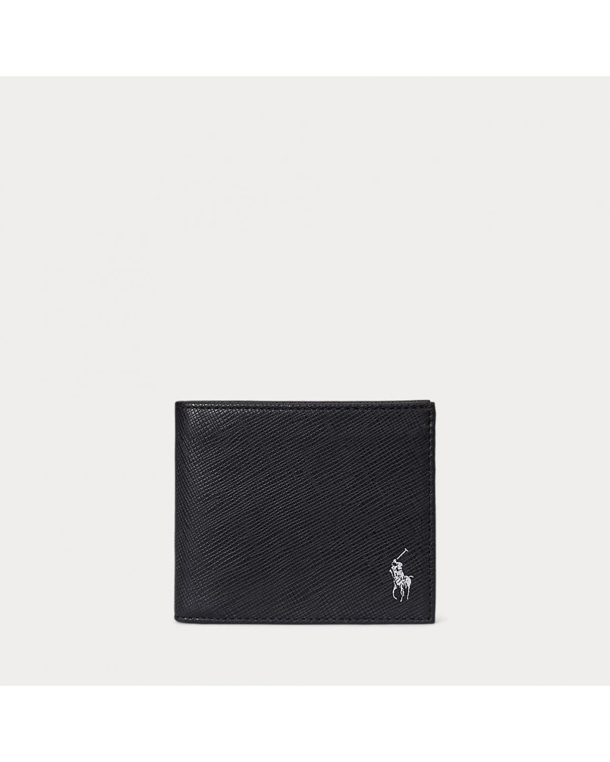 PORTEFEUILLE RAPH LAUREN CUIR NOIR 