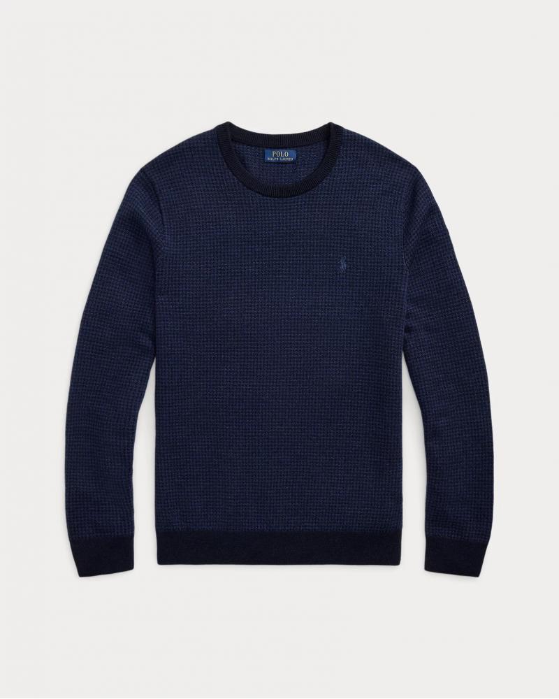 PULL PIED-DE-POULE RALPH LAUREN MARINE