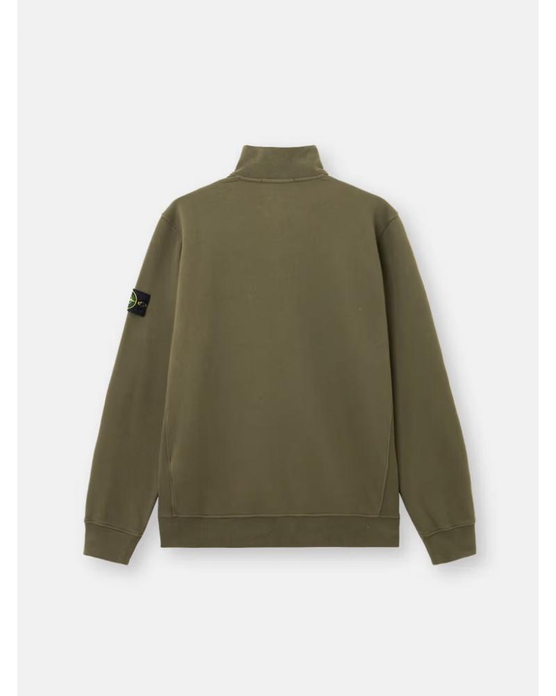 SWEAT STONE ISLAND  POLO ZIPPE 6100068 0054 VERT MILITAIRE