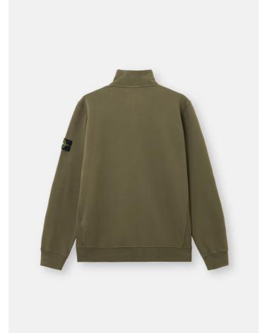 SWEAT STONE ISLAND  POLO ZIPPE 6100068 0054 VERT MILITAIRE