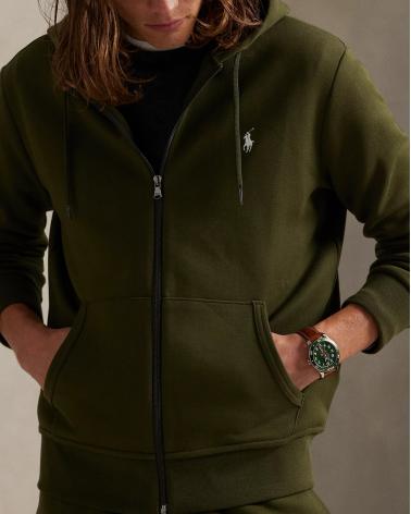 SWEAT RALPH LAUREN ZIP CAPUCHE  KAKI