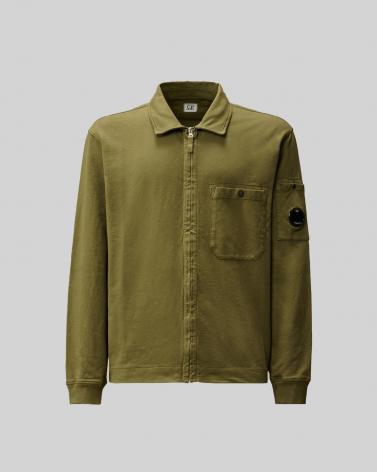 SWEAT ZIPPÉ CP.COMPANY LIGHT SS101A 652 VERT