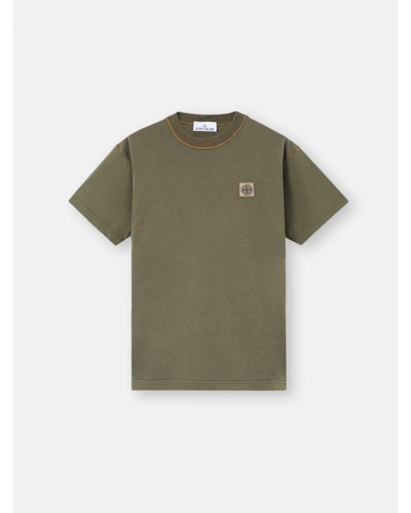 TEE SHIRT STONE ISLAND 21000-29-S0057-0154 VERT MILITAIRE
