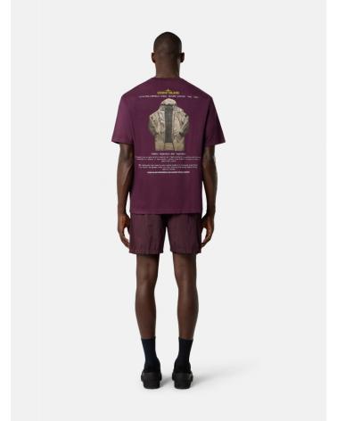 TEE SHIRT STONE ISLAND 2100037 0017 Bordeaux AMARANTH
