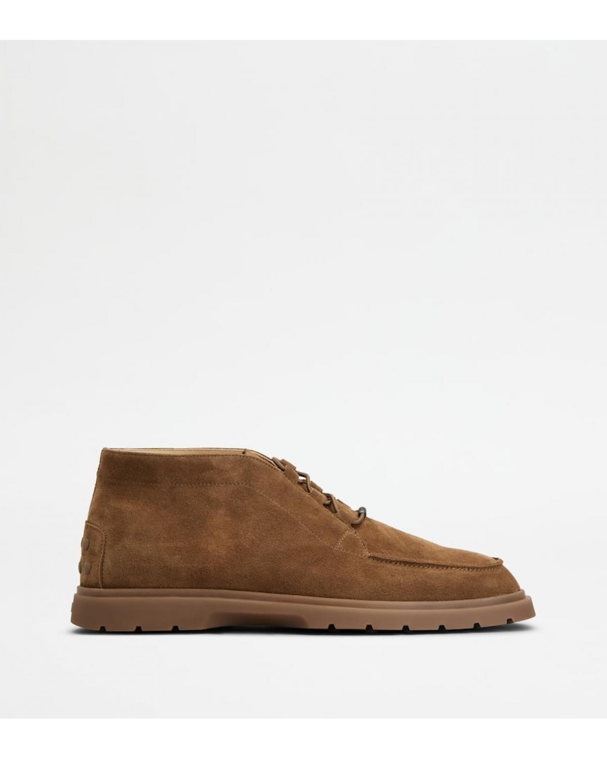 BOTILLONS TOD' CUIR VELOURS CAMEL