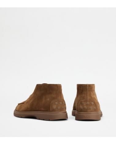 BOTILLONS TOD' CUIR VELOURS CAMEL