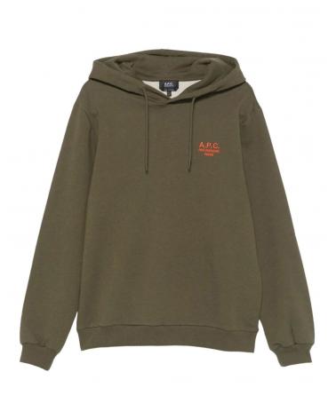 SWEAT  A.P.C.HOODIE KAKI/ORANGE