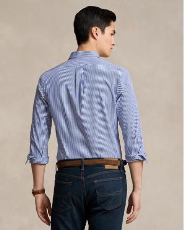 CHEMISE RALPH LAUREN RAYÈE BLEU BLANC 
