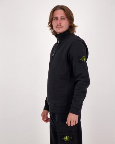 SWEAT STONE ISLAND  POLO ZIPPE 6100068 0029 NOIR