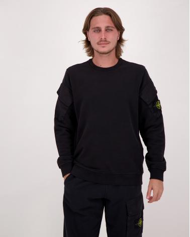 SWEAT STONE ISLAND  POCHE 6100008 0029 NOIR