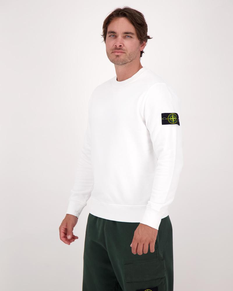 SWEAT STONE ISLAND K2S15 6100060 S0051 0001 BLANC