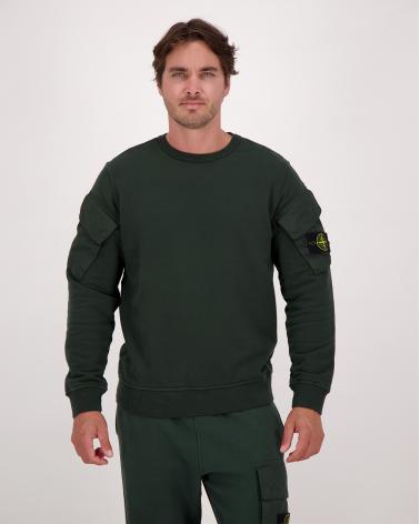 SWEAT STONE ISLAND  POCHE 6100008 005E  VERT