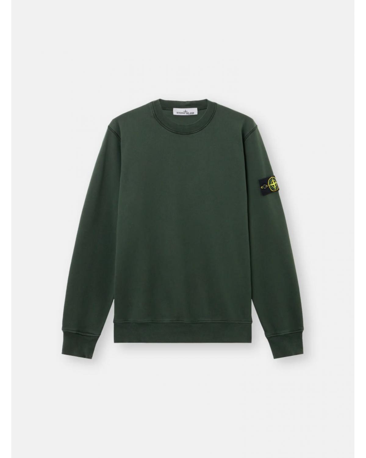 SWEAT STONE ISLAND K2S15 6100060 S0051 V005E VERT BOUTEILLE