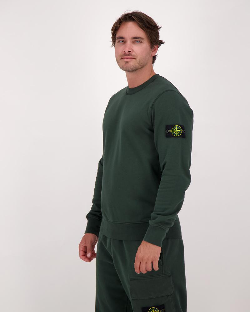 SWEAT STONE ISLAND K2S15 6100060 S0051 V005E VERT BOUTEILLE