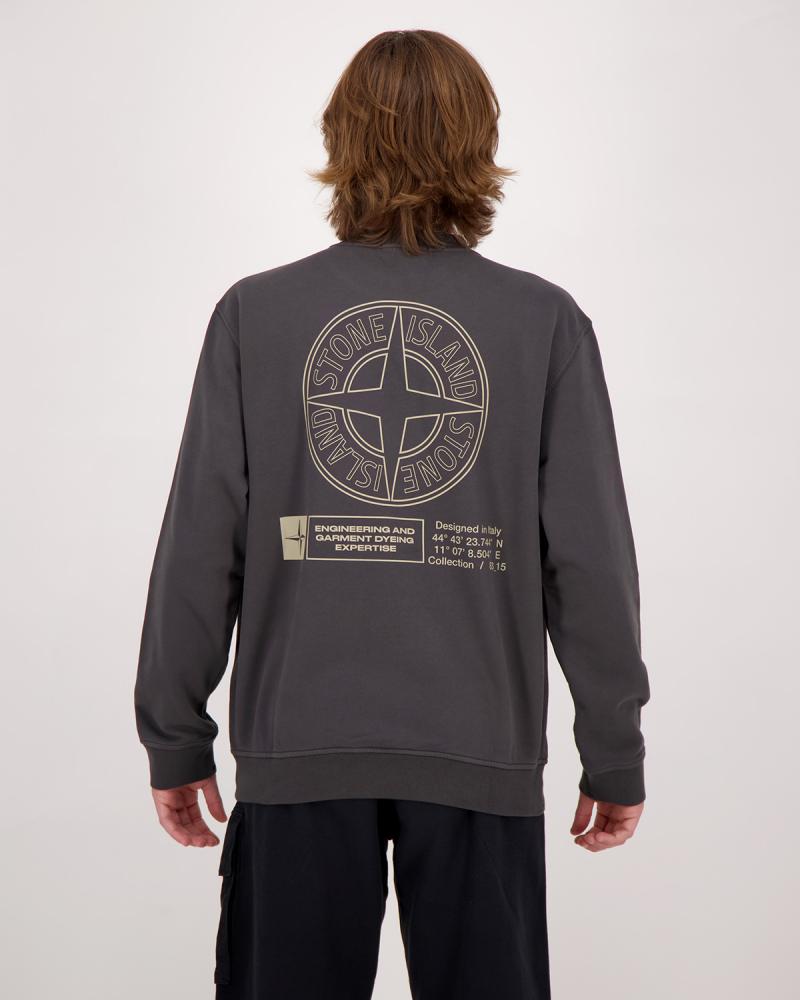 SWEAT SHIRT STONE ISLAND INDUSTRIAL FOUR PRINT 6100018 0062 GRIS