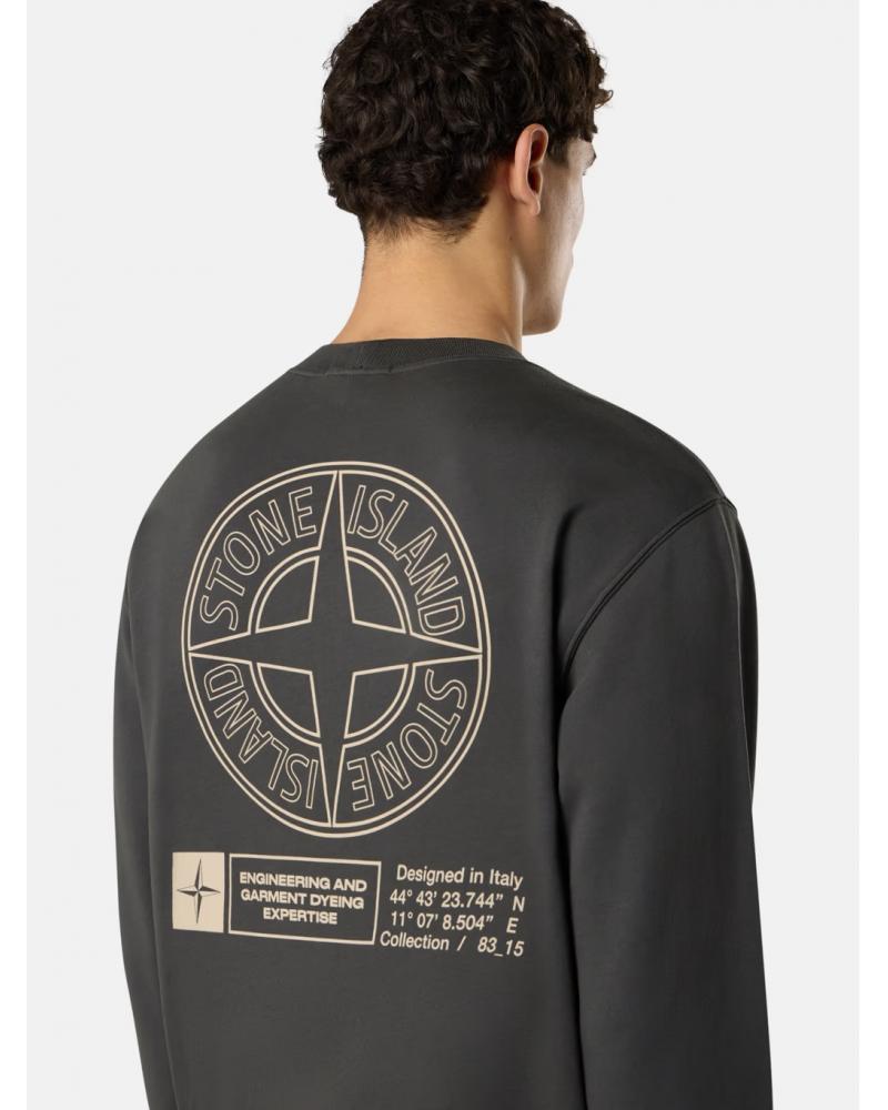 SWEAT SHIRT STONE ISLAND INDUSTRIAL FOUR PRINT 6100018 0062 GRIS