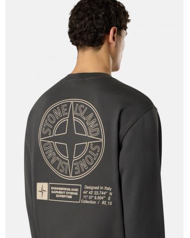 SWEAT SHIRT STONE ISLAND INDUSTRIAL FOUR PRINT 6100018 0062 GRIS