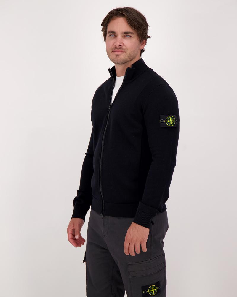 CARDIGAN STONE ISLAND ZIPPÉ 5100062 0029 NOIR