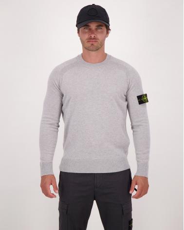 MAILLE STONE ISLAND 5100045 OM64 GRIS CLAIR