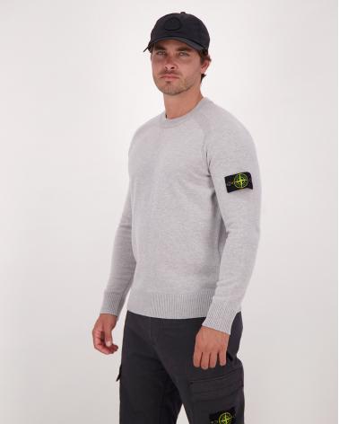 MAILLE STONE ISLAND 5100045 OM64 GRIS CLAIR