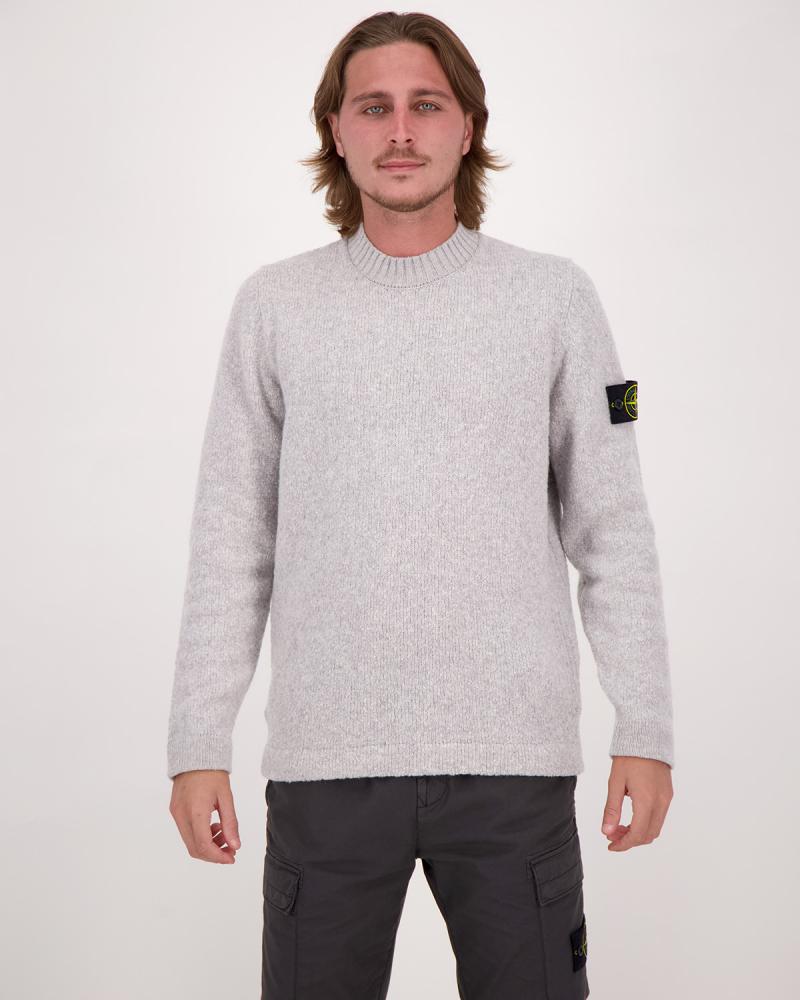PULL COL ROND STONE ISLAND 5100056  0M64 Gris clair