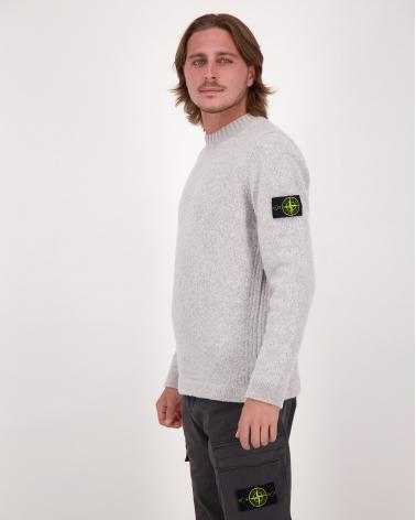 PULL COL ROND STONE ISLAND 5100056  0M64 Gris clair