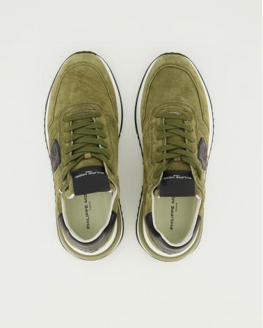 BASKET PHILIPPE MODEL TROPEZ 2.1  DB02 MILITAIRE/ NOIR