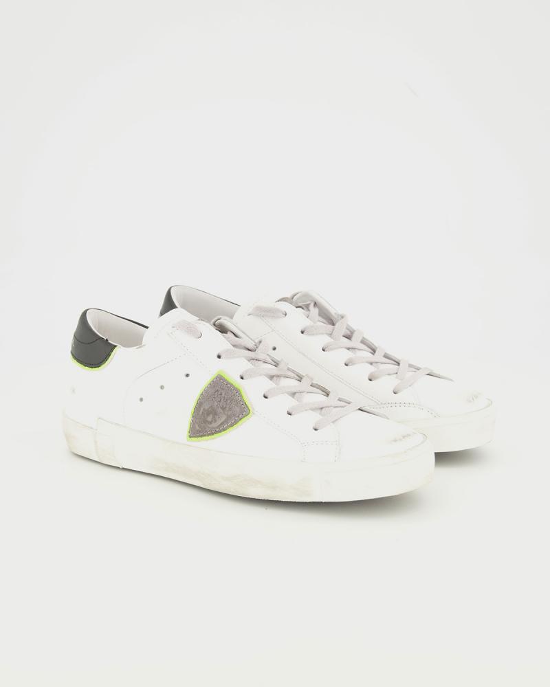 BASKET PHILIPPE MODEL PRSX VV09 VEAU BLANC NOIR
