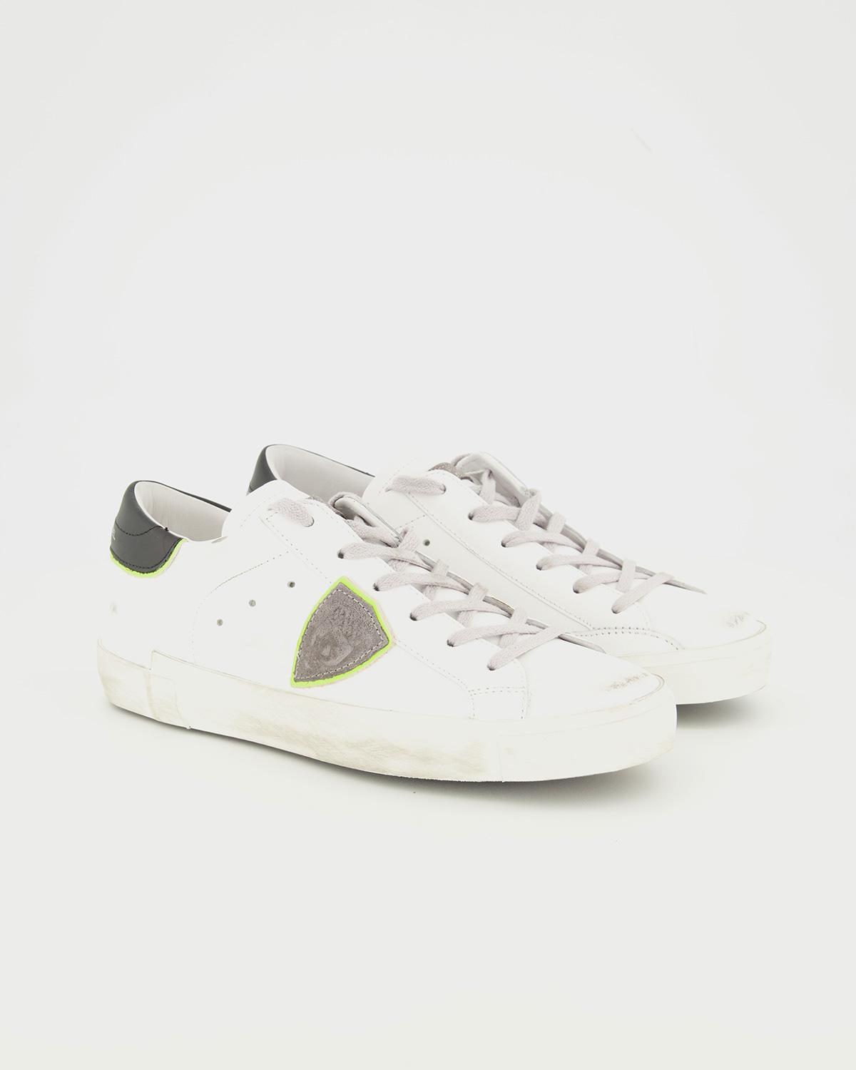 BASKET PHILIPPE MODEL PRSX VV09 VEAU BLANC NOIR