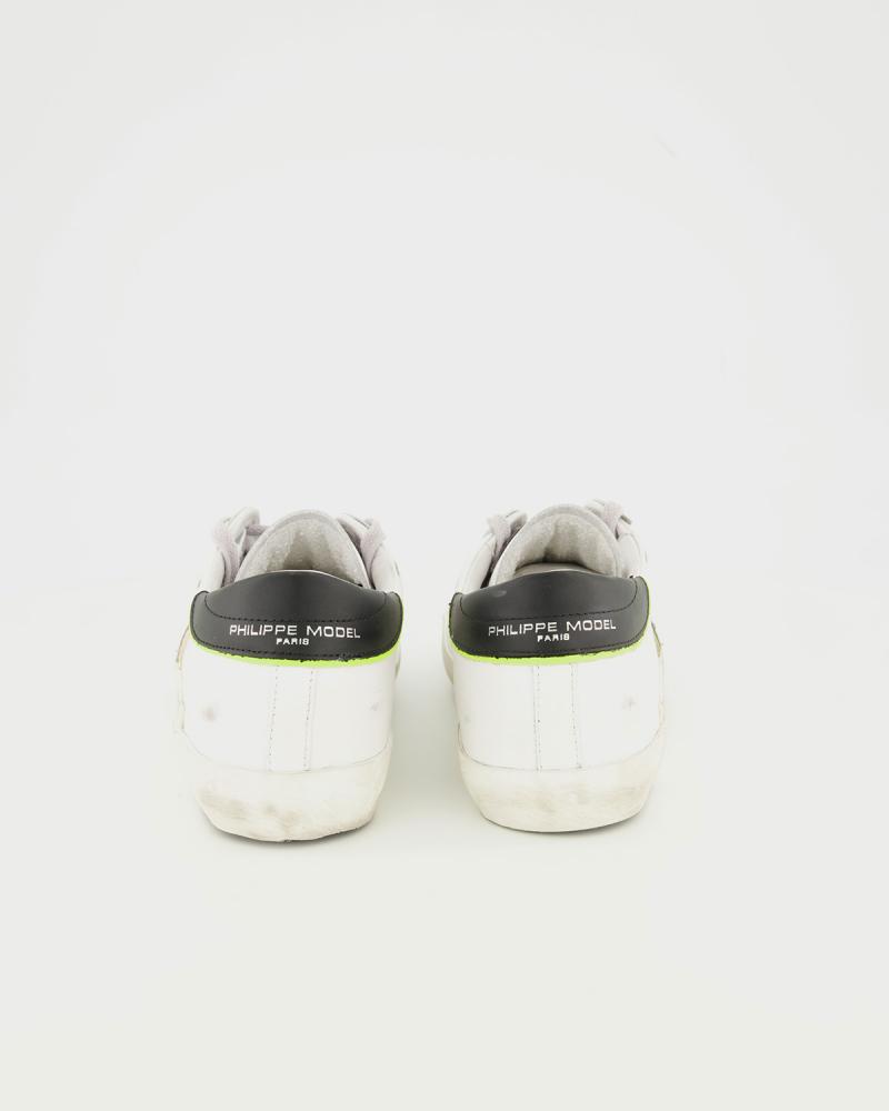 BASKET PHILIPPE MODEL PRSX VV09 VEAU BLANC NOIR
