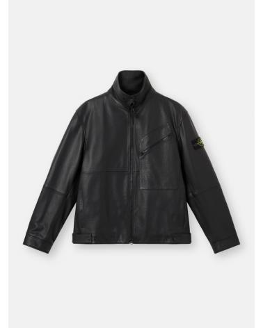 BLOUSON 0100002 0029 NOIR MATT GRAIN LEATHER  