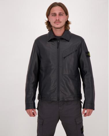 BLOUSON 0100002 0029 NOIR MATT GRAIN LEATHER  