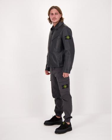 BLOUSON 0100002 0029 NOIR MATT GRAIN LEATHER  