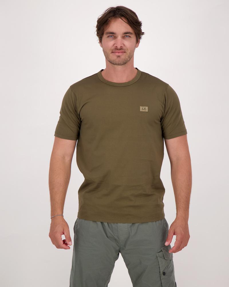 TEE SHIRT CP.COMPANY MERCERISE PATCH LOGO S132 683 KAKI