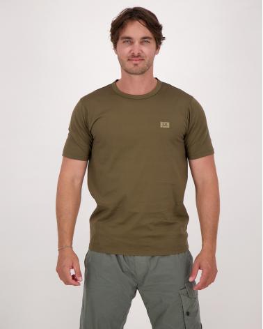 TEE SHIRT CP.COMPANY MERCERISE PATCH LOGO S132 683 KAKI