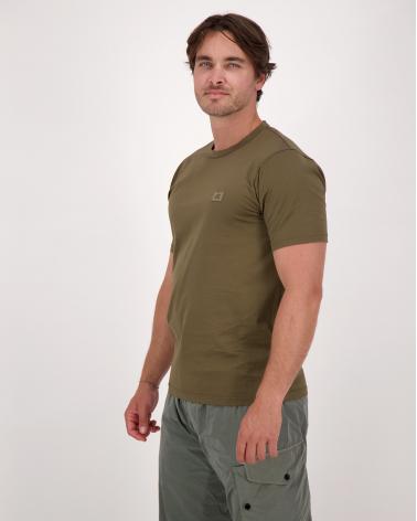 TEE SHIRT CP.COMPANY MERCERISE PATCH LOGO S132 683 KAKI