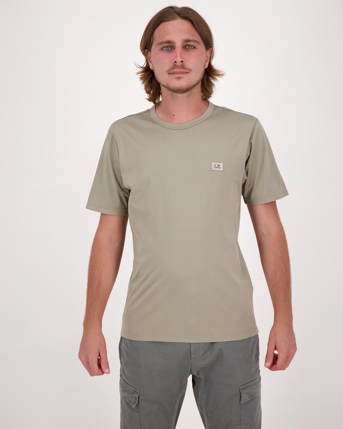 TEE SHIRT CP.COMPANY MERCERISE PATCH LOGO S132 356 TAUPE