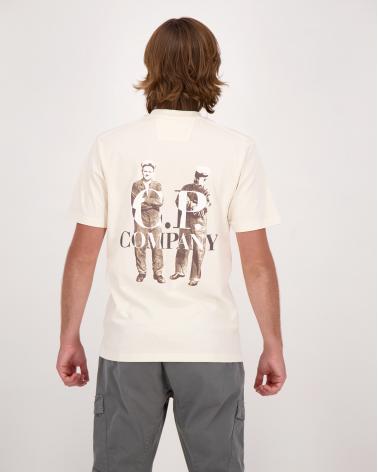 TEE SHIRT CP.COMPANYS106  402 BRITISH SAILOR Ivoire
