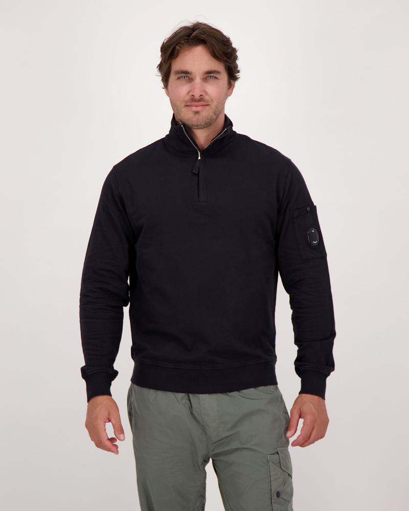 SWEAT POLO COLLAR SS 102A  999 CP COMPANY NOIR