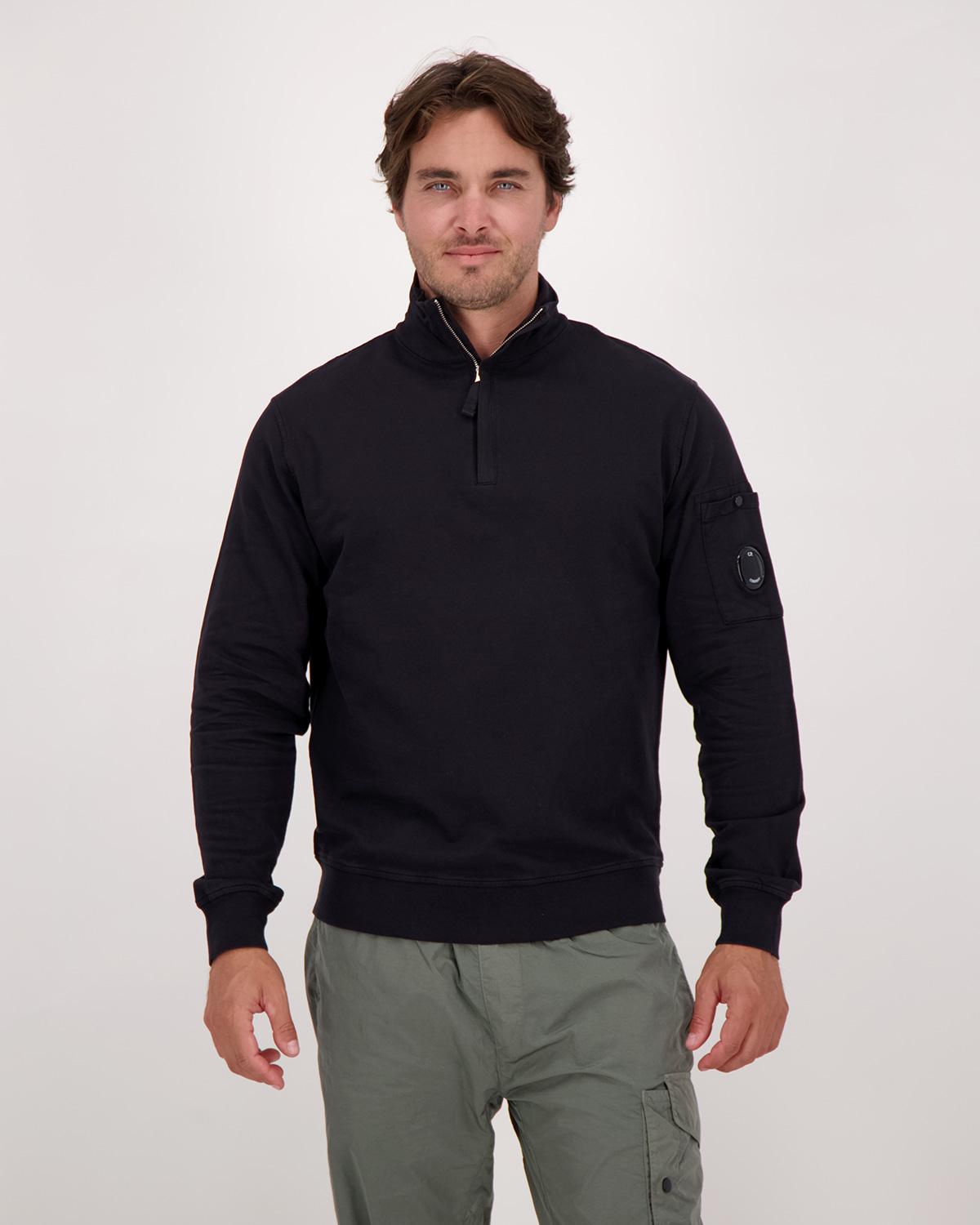 SWEAT POLO COLLAR SS 102A  999 CP COMPANY NOIR