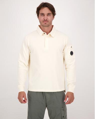 POLO SWEAT CP.COMPANY LIGHT SS100 402 IVOIRE