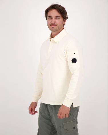 POLO SWEAT CP.COMPANY LIGHT SS100 402 IVOIRE