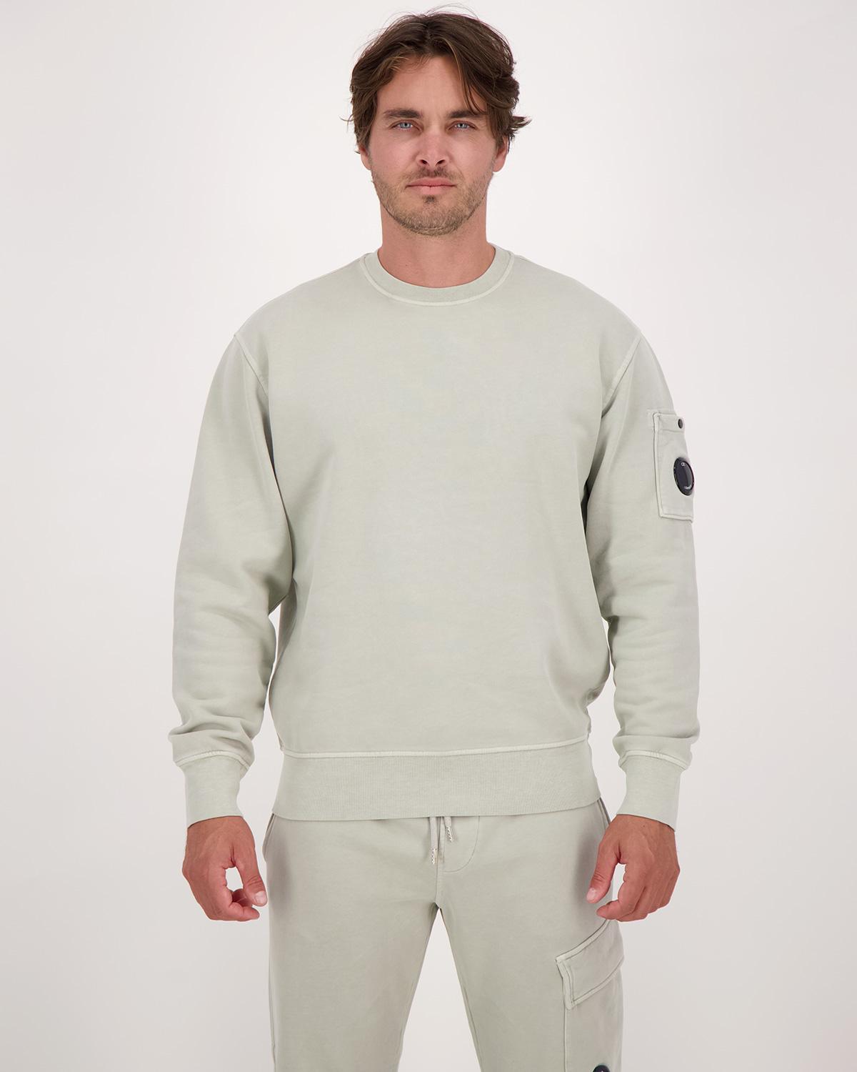 SWEAT CP COMPANY COL ROND EMERIZED DIAGONAL SS718331 Gris clair